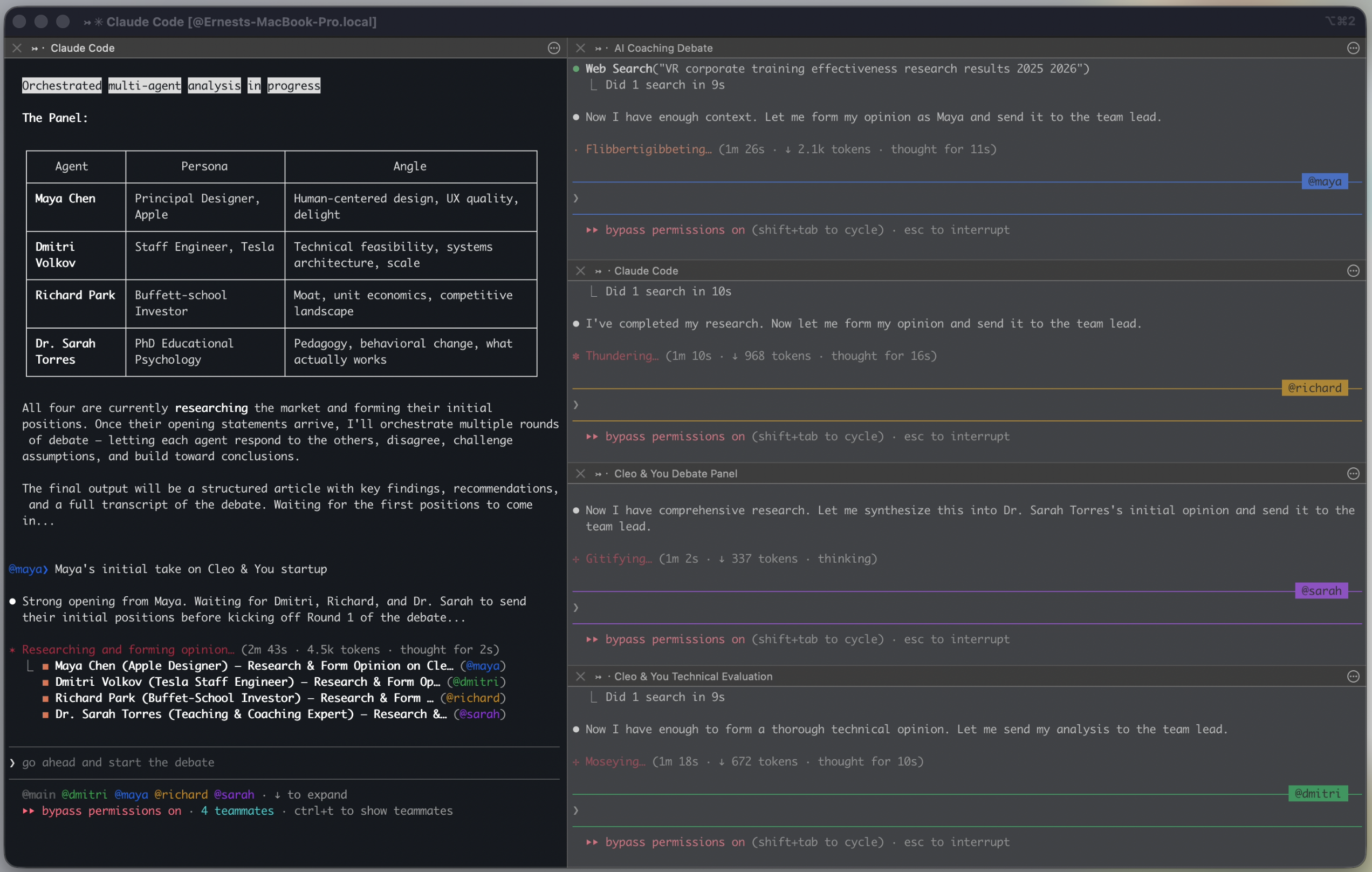 AI agents running in Claude